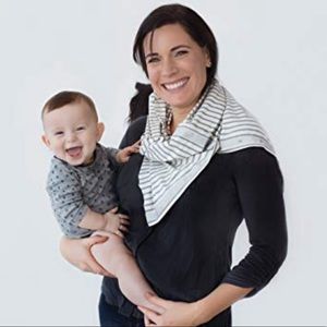 NUROO Grey + White Nursing Scarf